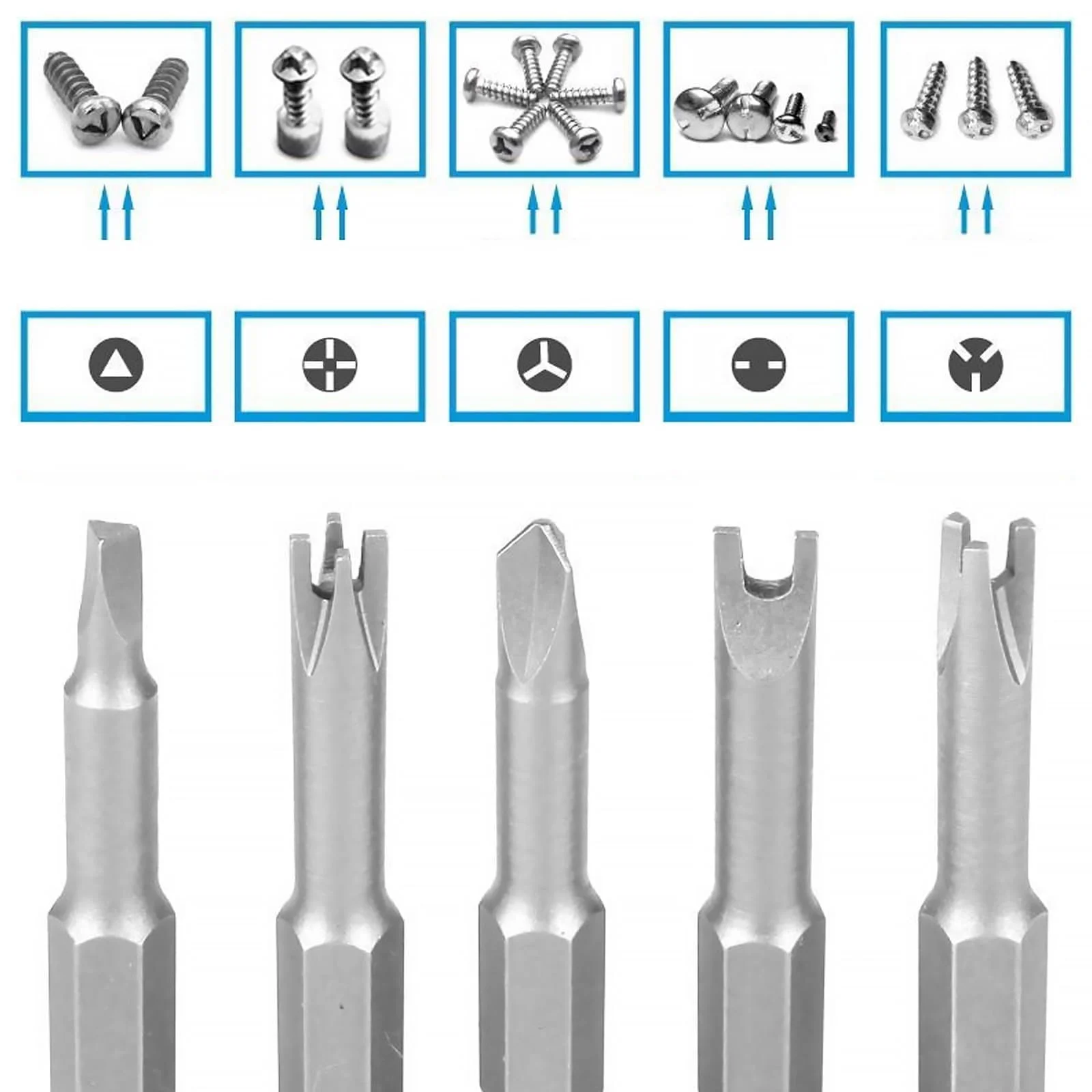 Набір спеціальних викруток IUSOT 5 одиниць 50 мм, фото №5