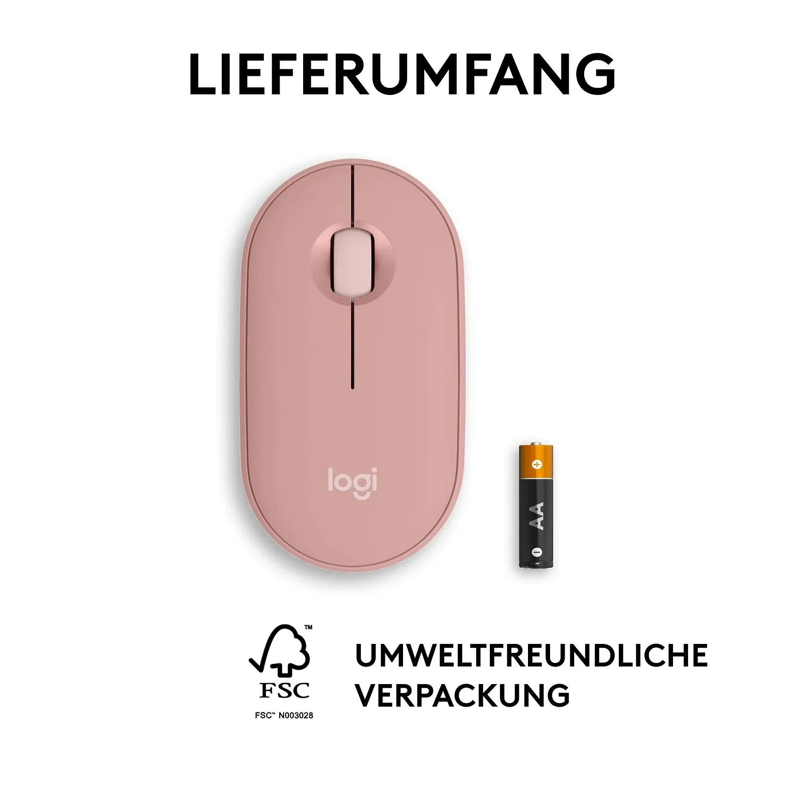 Миша Logitech Pebble Mouse 2 M350s Бездротова Bluetooth Тонка Рожева, фото №10