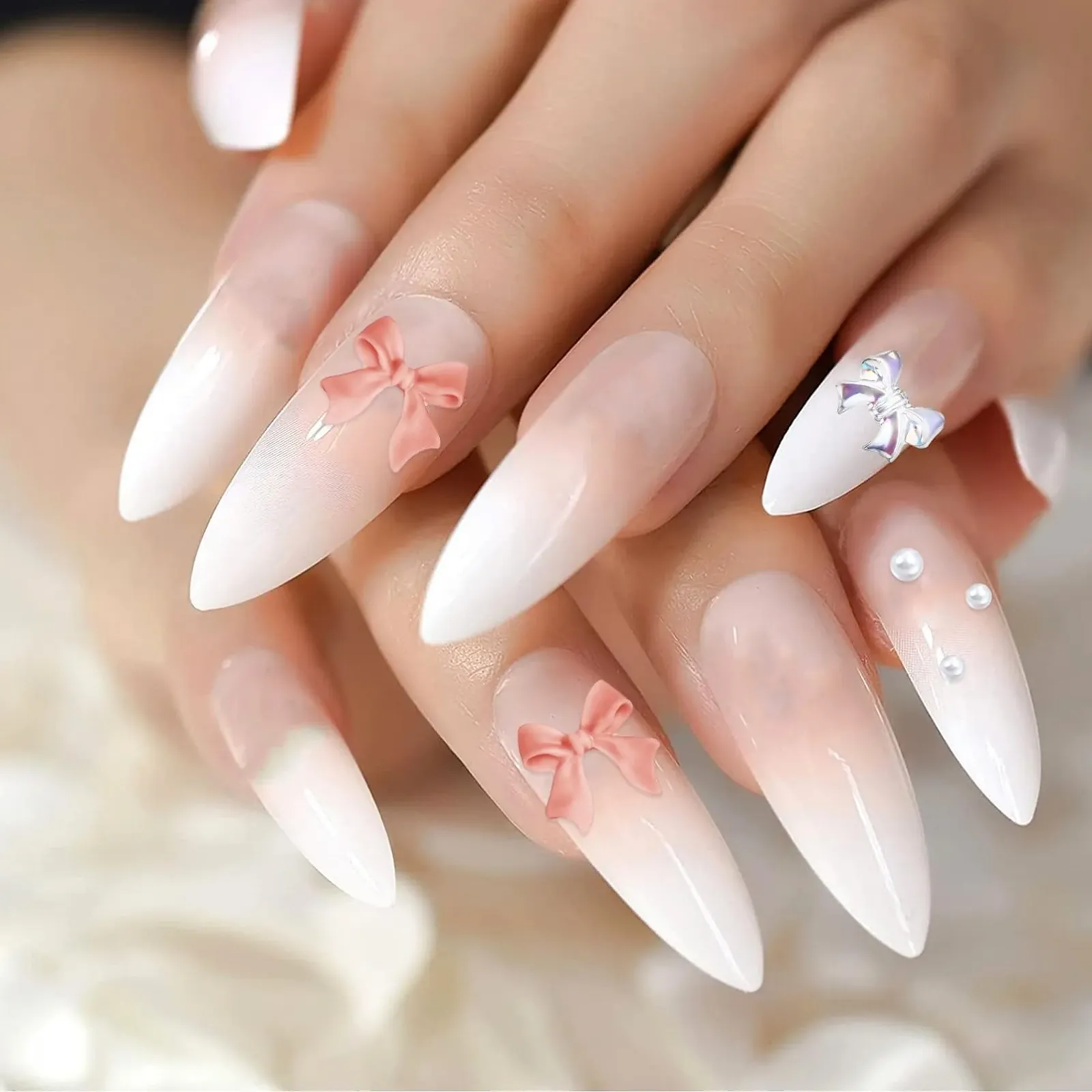 Украшения для ногтей Бантики FRCOLOR 1 коробка, фото №4