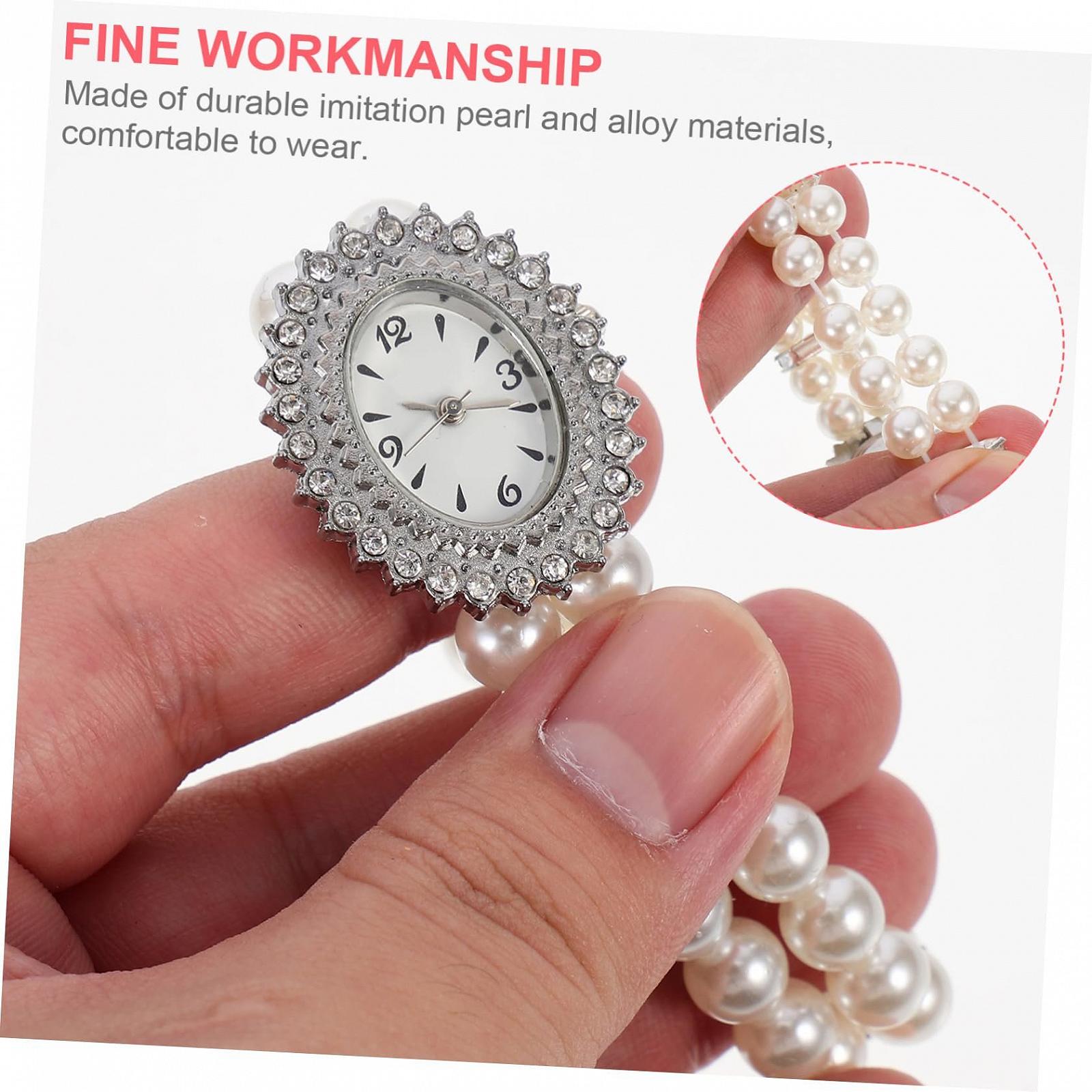 Жіночий годинник Healvian з перлинним ремінцем, еластичний, фото №9