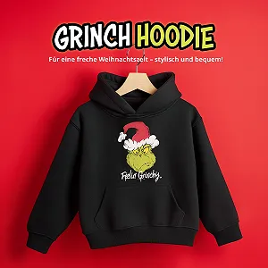 Худі United Labels The Grinch для хлопчиків і дівчаток - Дитячий худі-пуловер з капюшоном Чорний synthetic.ua - Фото 1