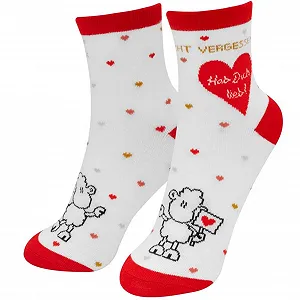 Шкарпетки Sheepworld Magic Socks Nicht vergessen: Hab Dich lieb! 36-40 Білий - Фото 1