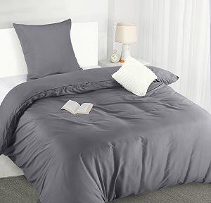Комплект Постельного Белья Utopia Bedding 135 x 200 см, Пододеяльник из Микрофибры 135 x 200 см + 1 Наволочка 80 x 80 см, Серый - Фото 1