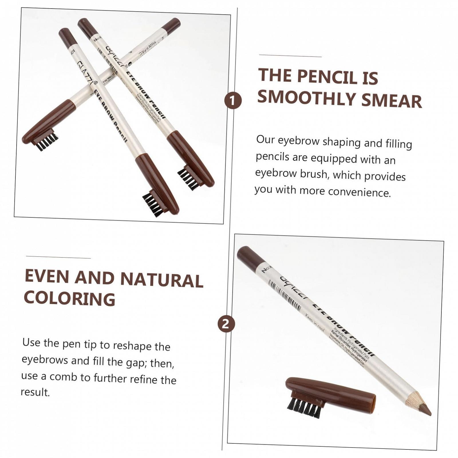 Олівець Mikinona 12 Шт. З пензлем для брів та макіяжу Пластик, фото №3 Олівець Mikinona 12 Шт. З пензлем для брів та макіяжу Пластик, фото №3