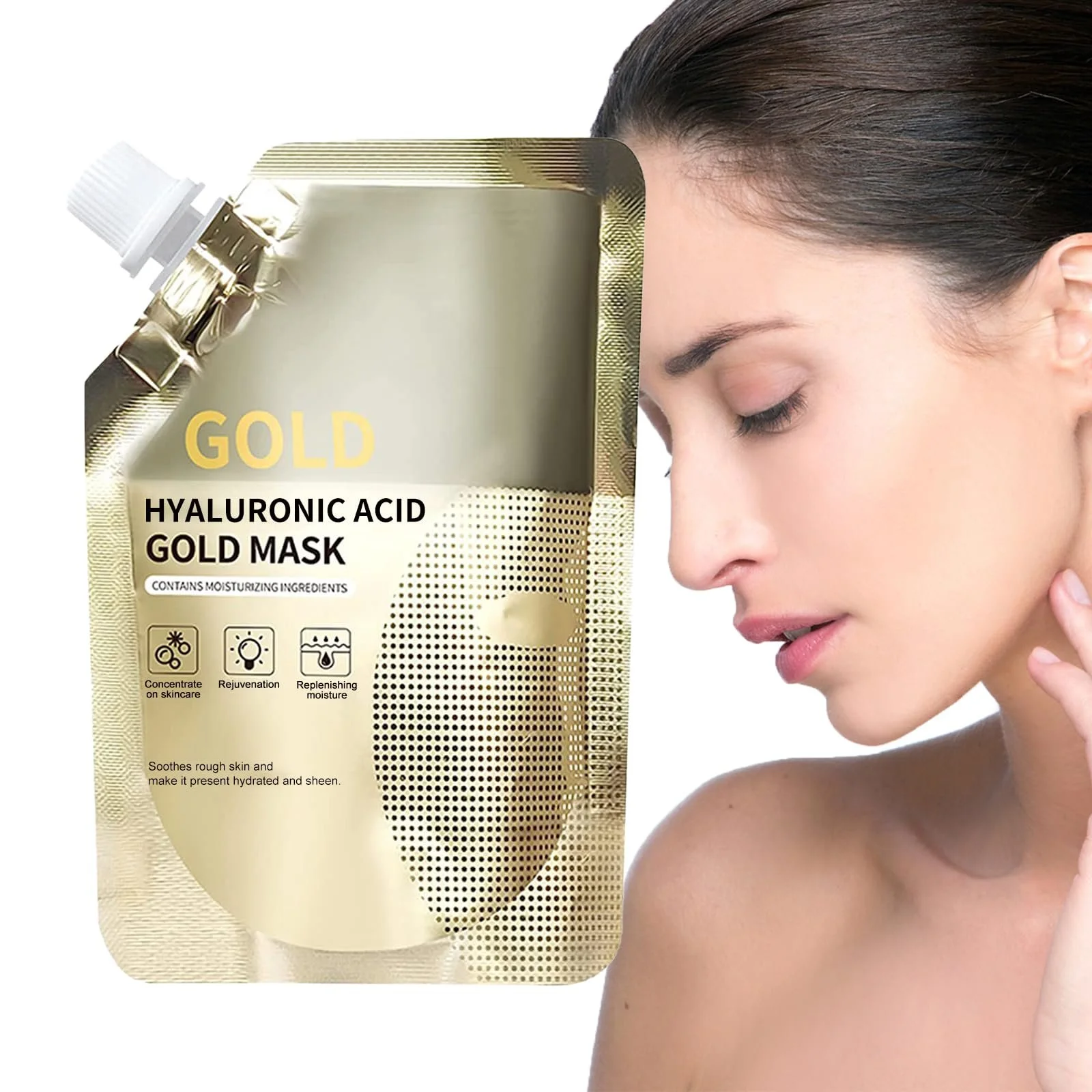 Маска Змеиный Retinol Gold, Золотая маска, Маска Змеиный Яд Пептид Gold, Антивозрастная Золотая маска для лица, Омолаживающая Золотая маска-пленка, Увлажняющая для упругости лица, фото №1