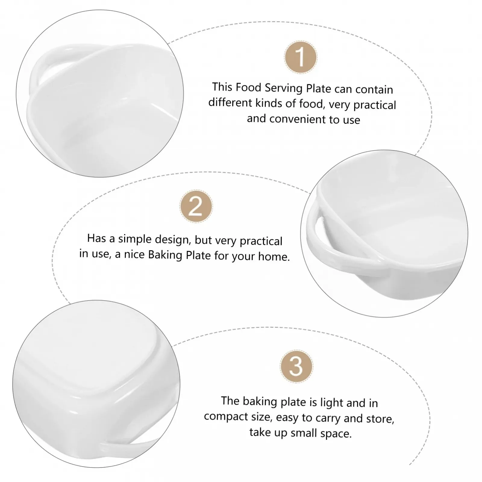 Форма для выпечки Gatuida керамическая прямоугольная термостойкая с перфорацией, фото №3