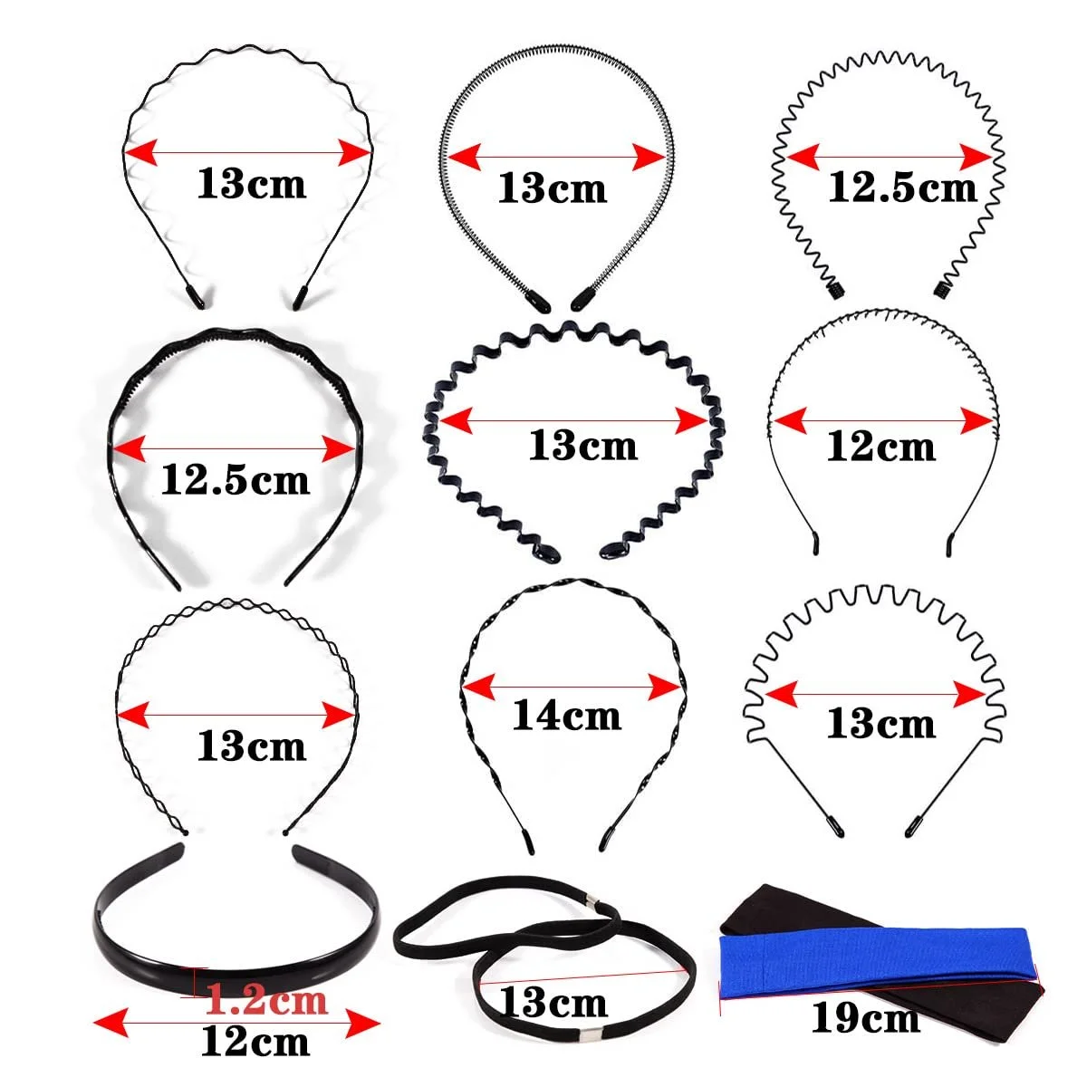 Унісекс металева хвиляста Обруч на голову, фото №2