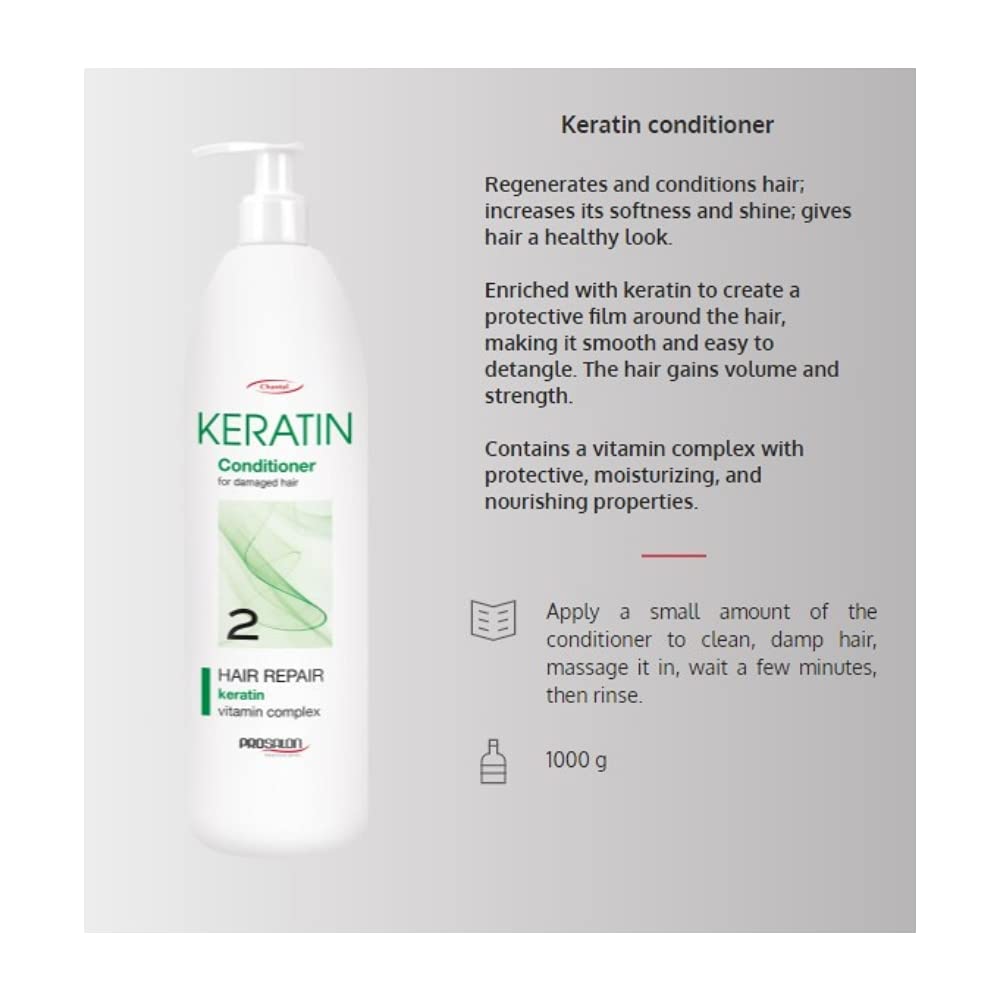 Шампунь CHANTAL Prosalon Keratin Hair Repair Vitamin Complex For Damaged Hair 1 1000 г, фото №6 Шампунь CHANTAL Prosalon Keratin Hair Repair Vitamin Complex For Damaged Hair 1 1000 г, фото №6
