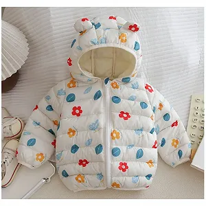 Куртка стеганая с капюшоном для девочек и мальчиков EQWIGKEIT, зимняя, теплая, переходная, детская, легкая куртка софтшелл, пуховик, унисекс synthetic.ua - Фото 1