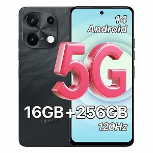 Смартфон UMIDIGI Note 100 5G 16GB+256GB 6.8" HD+ 120Гц 50MP Face ID GPS OTG Black - Фото 1