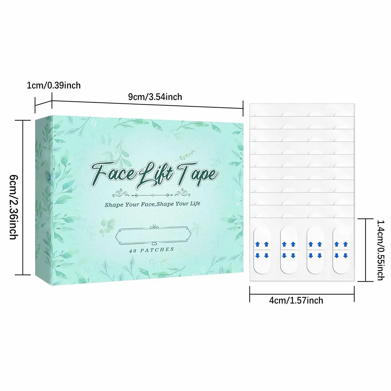 Лента для подтяжки лица Водонепроницаемая Невидимая Мгновенная подтяжка, фото №6