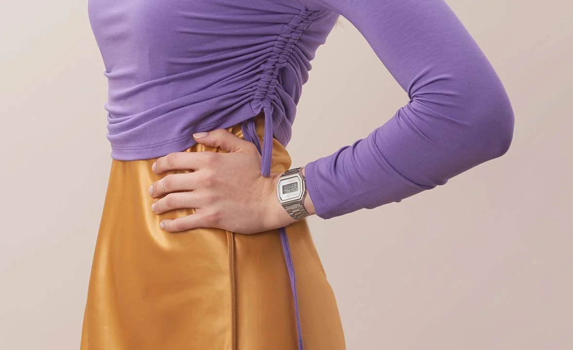 Цифровий годинник Casio Unisex A1000D-7EF з ремінцем з нержавіючої сталі, фото №5