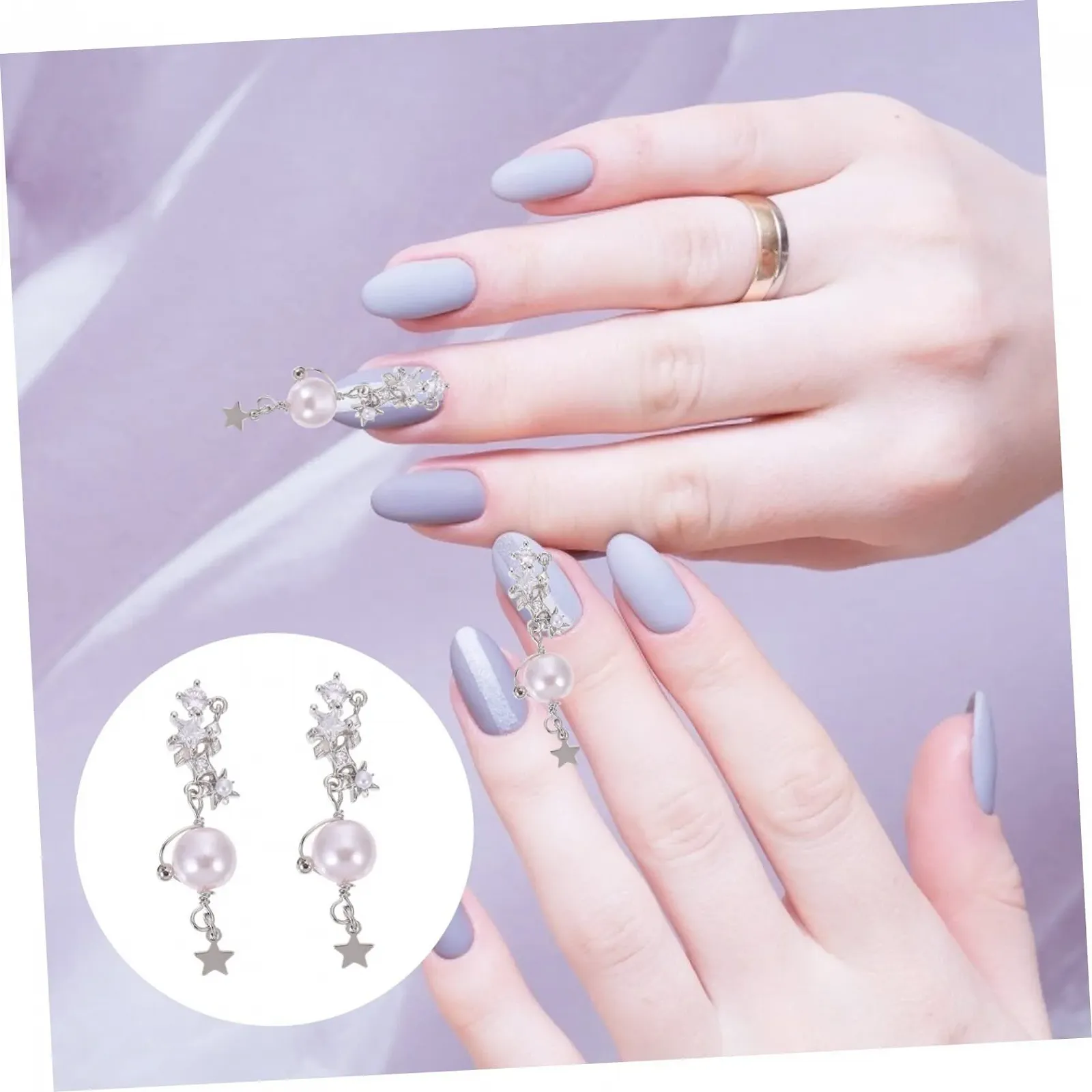 Украшение для ногтей Healeved, 6 шт, жемчужная цепочка, многофункциональное, фото №9