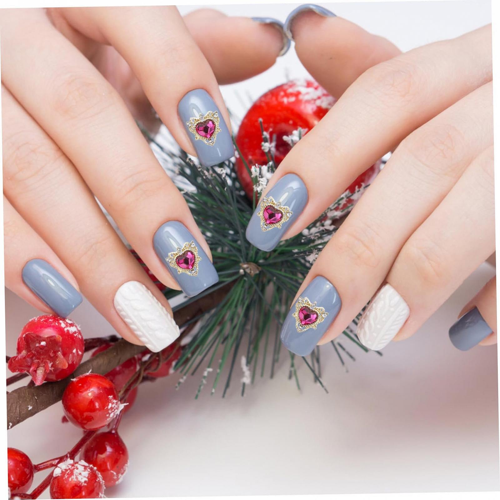 Набор для декорирования ногтей Mikinona, 54 шт, из сплава и стекла, аксессуары для маникюра для творческого нейл-арта, с уникальным дизайном для элегантных ногтей, фото №6