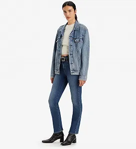 Женские джинсы Levis - 724 High Rise Straight Shine On Diamond - 32 - Фото 1