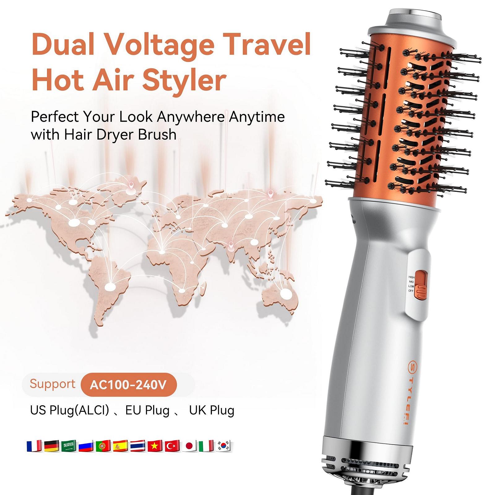 Термічна фен-щітка 2 в 1 Double Tension Ion Round Blow Dryer Brush, фото №3 Термічна фен-щітка 2 в 1 Double Tension Ion Round Blow Dryer Brush, фото №3