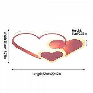 Светильник потолочный Love Heart Dimmable LED 52 см розовый synthetic.ua - Фото 1
