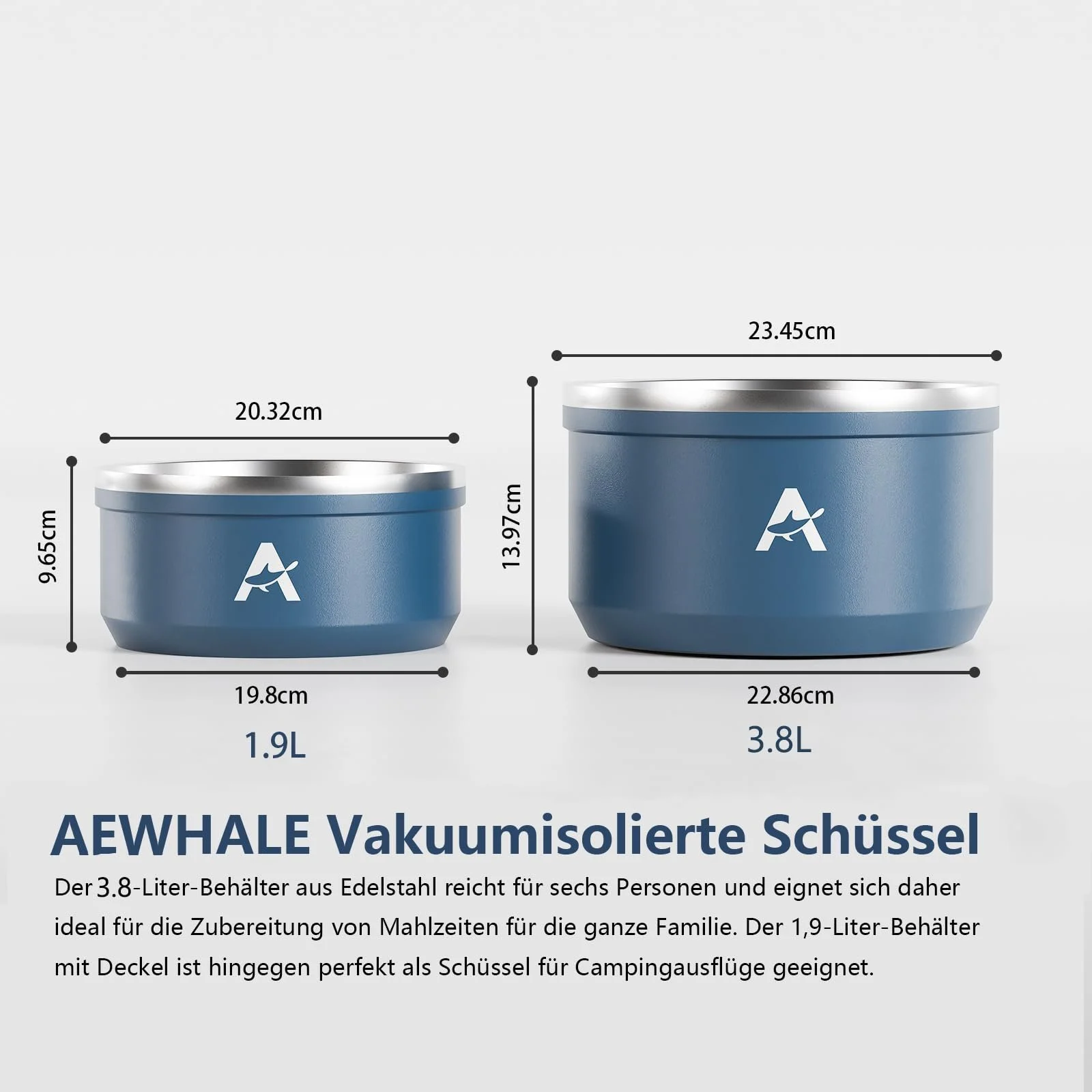 Портативна мультипіч AEWHALE 3-в-1 з подвійним контейнером із нержавіючої сталі, вакуумна ізоляція, знімні контейнери 3,8 л та 1,9 л, швидке нагрівання, фото №5 Портативна мультипіч AEWHALE 3-в-1 з подвійним контейнером із нержавіючої сталі, вакуумна ізоляція, знімні контейнери 3,8 л та 1,9 л, швидке нагрівання, фото №5