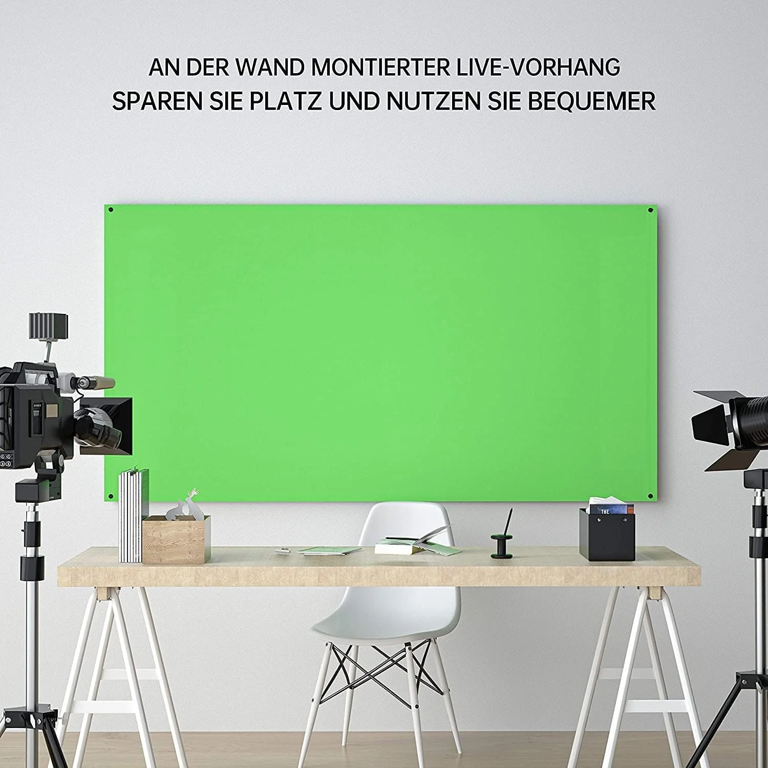 Фотофон зі штативом Neue Dawn / 160x92 см / Зелений, фото №6