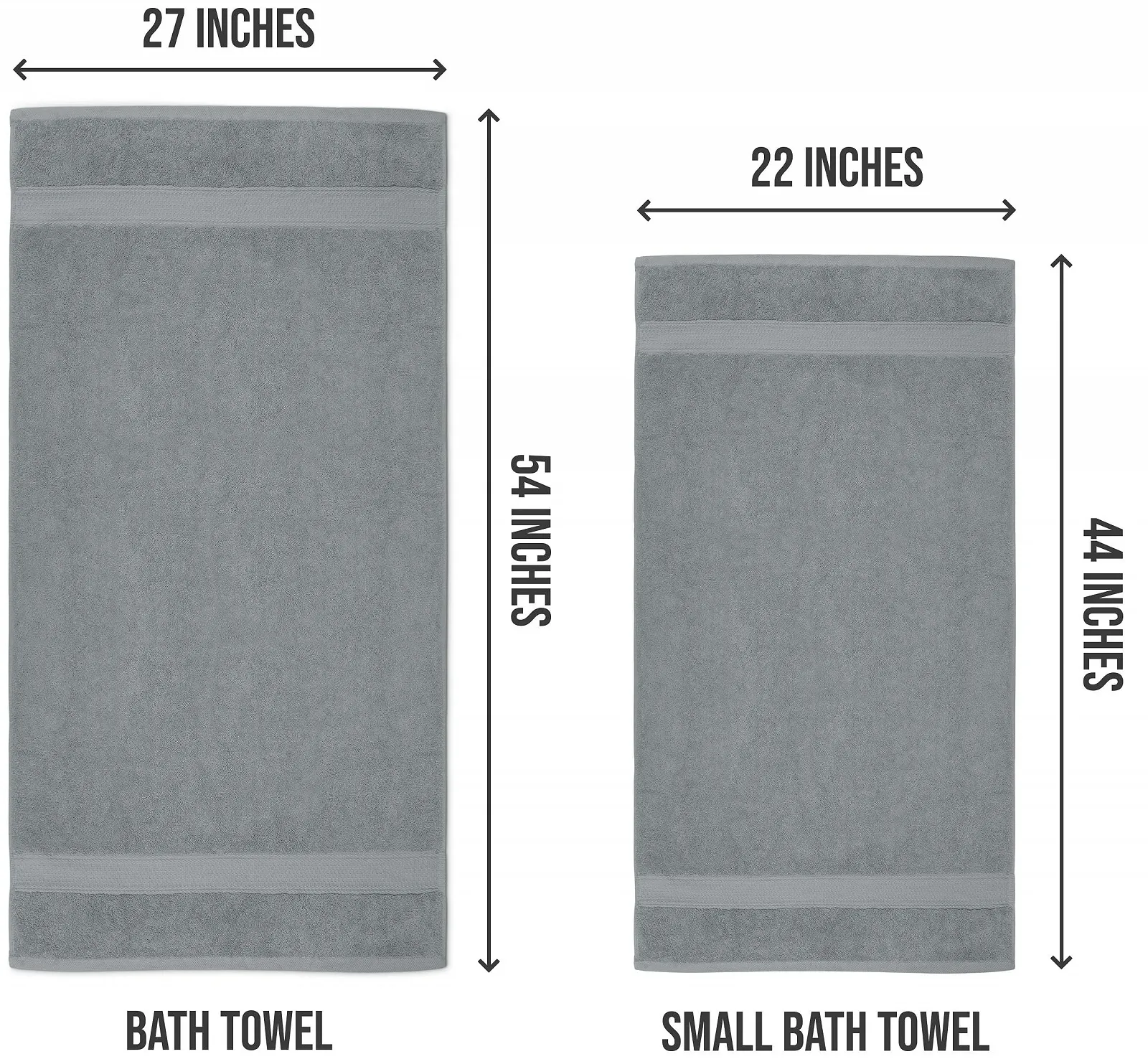 Набір маленьких банних рушників Utopia Towels 100% кільцева пряжа бавовна 22 x 44 дюйми 6 шт., фото №3