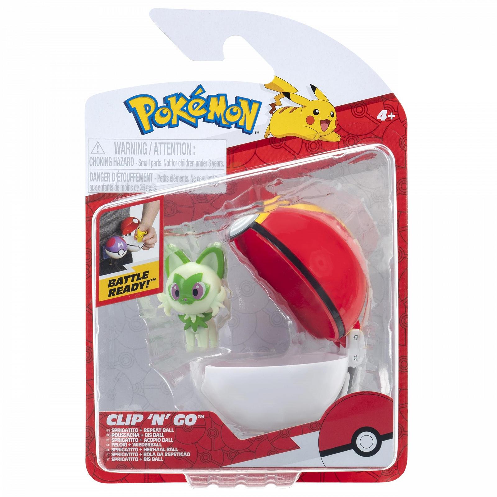 Фигурки Pokémon Clip 'N'Go Aron, Charcadet, Blitzle, Cyndaquil, Sprigatito, Tentacool, фото №6
