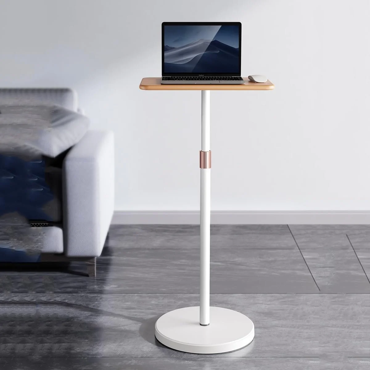 Підлогова Стійка для Проєктора Ноутбука Регульована Висота для Сидіння або Стояння в Офісі 70-120 см, фото №1