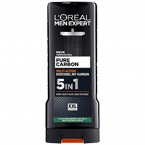 Гель для душу L'Oréal Paris Men Expert Carbon Clean для обличчя, тіла та волосся чоловічий пряний аромат 2 х 300 мл - Фото 1