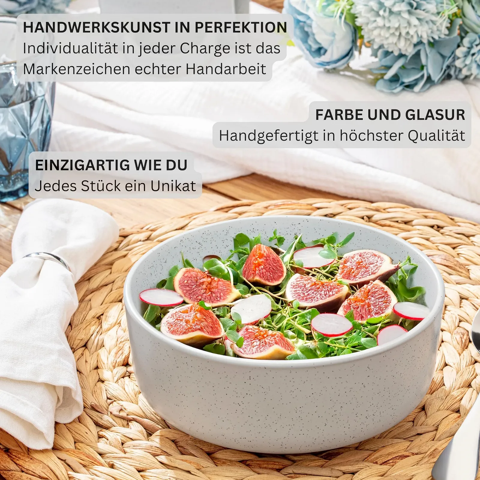 Миска Sänger Leeds Frost Stoneware, набор 6 штук, миски для завтрака на 6 персон, 780 мл, фото №5