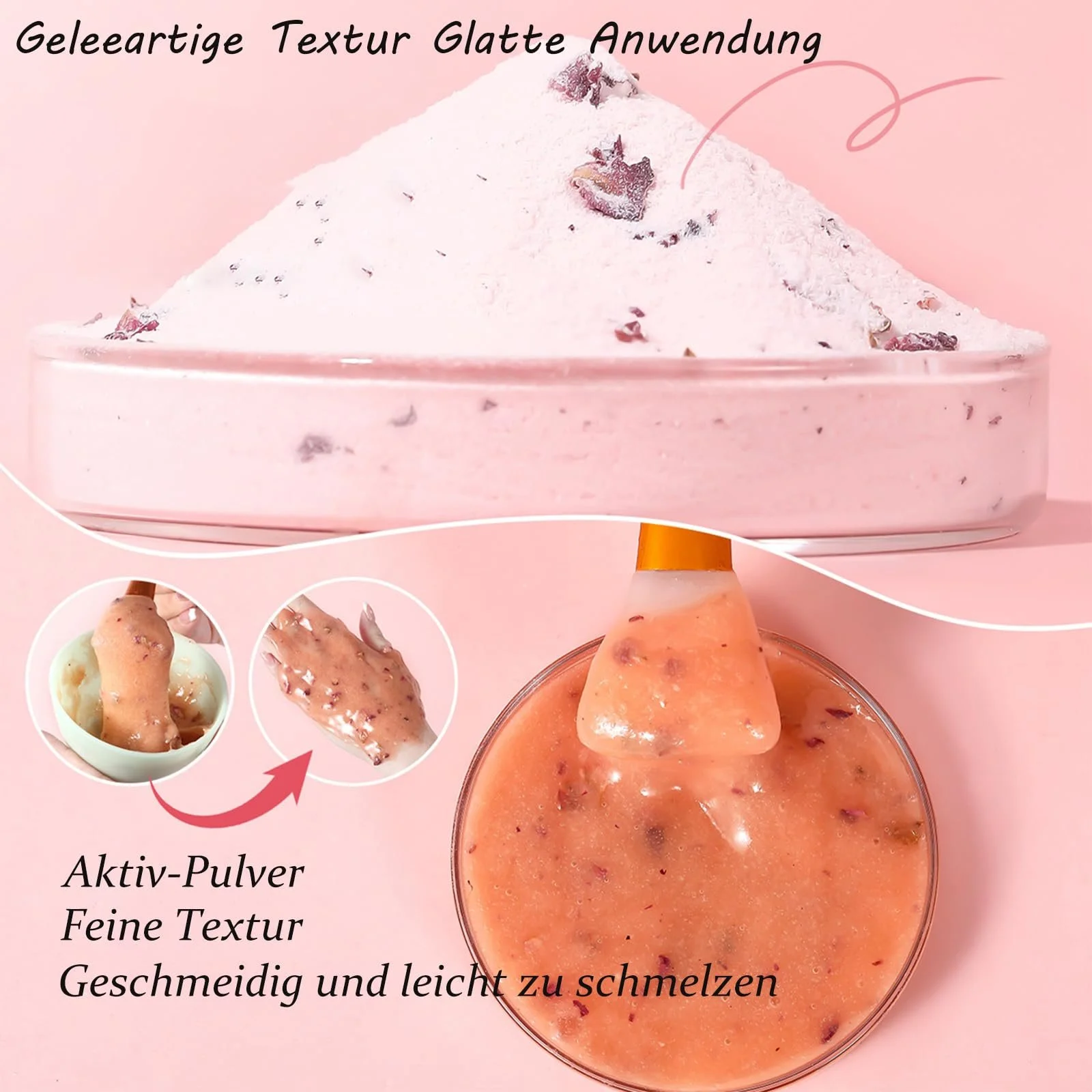 Маска для обличчя Soleneva Peel Off з трояндовим желе, Зміцнююча та зволожуюча, фото №5