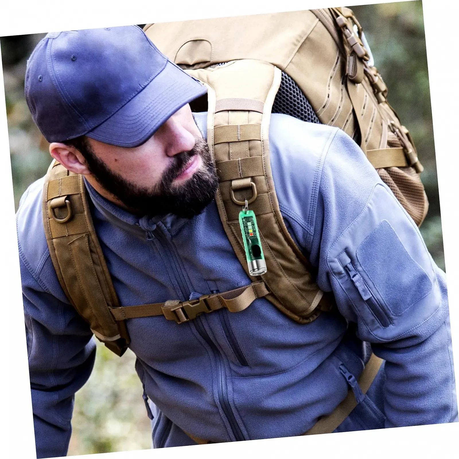 Фонарик INOOMP 1 шт. Предупреждающий фонарь Мощный мини-фонарик Перезаряжаемый мини-фонарик Маленький светодиодный фонарик Мини-супермощный фонарик Зеленый PC, фото №2