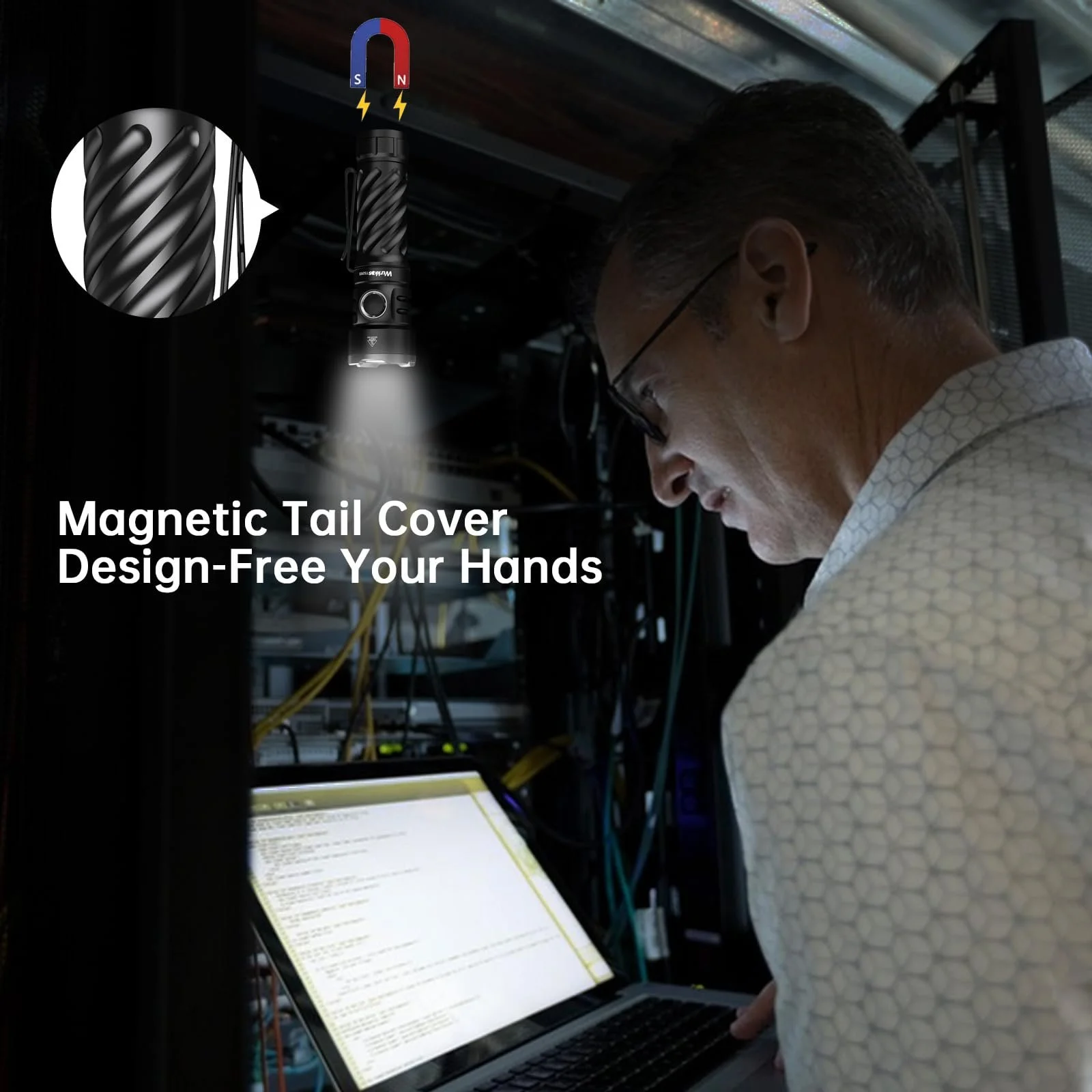 Фонарь Wurkkos TS26S LED, 95 High CRI, перезаряжаемый, 3100 люмен, сверхъяркий, 4 шт., светодиодный, магнитная задняя крышка, водонепроницаемый IP68 для кемпинга, походов, чрезвычайных ситуаций, фото №6