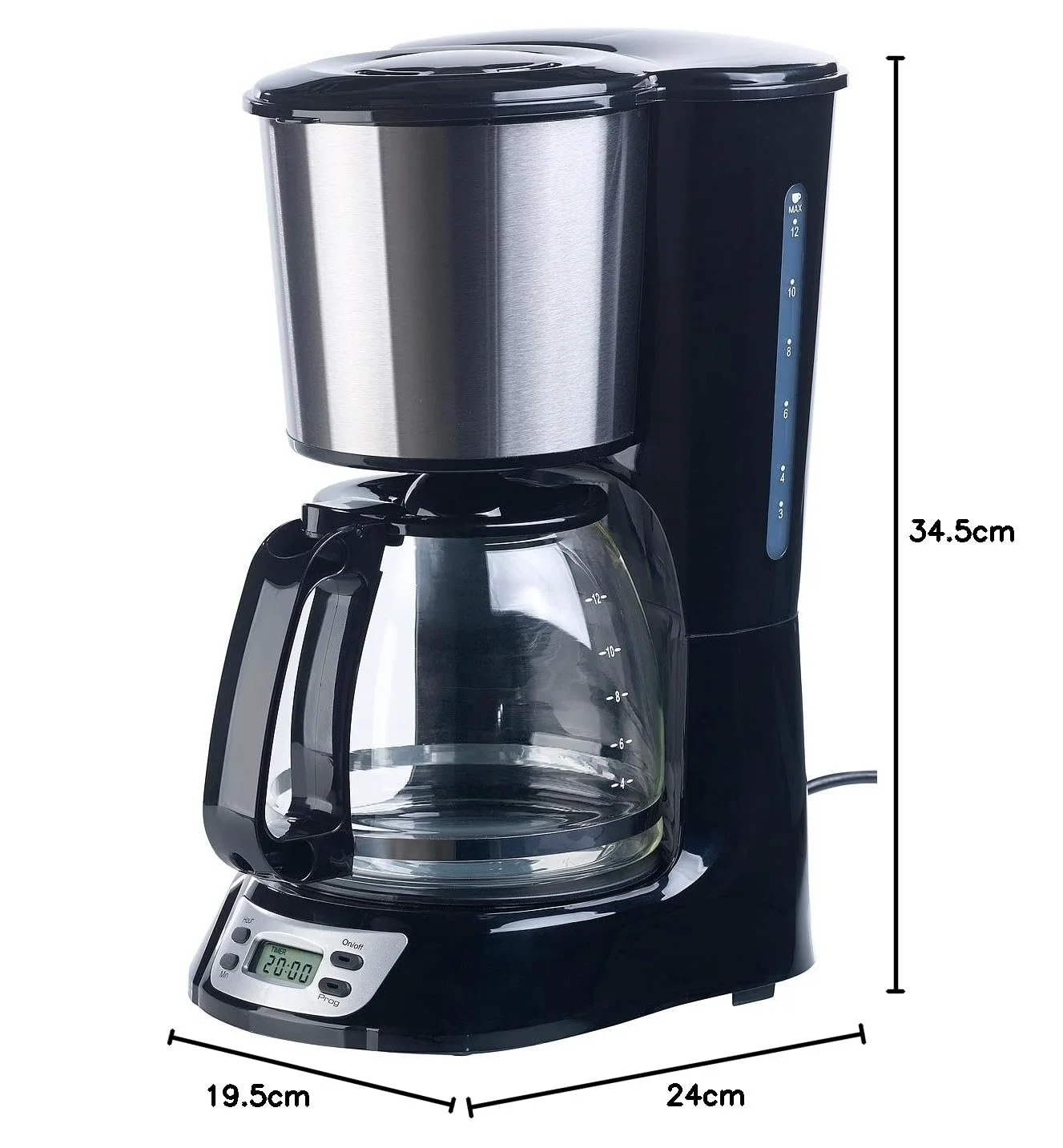 Программируемая фильтровая кофеварка Rosenstein & Söhne KF-315 12 чашек 1000 Вт, фото №8