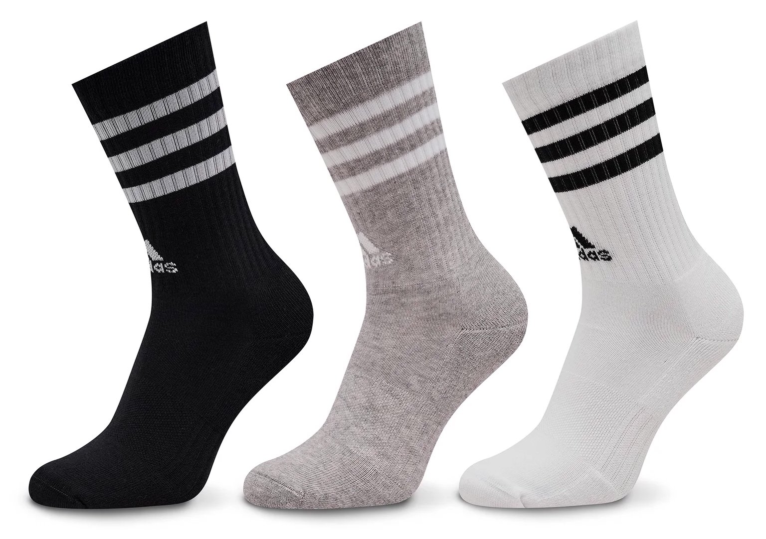 Шкарпетки Adidas 3S C SPW CRW 3P Білий, Сірий, Чорний  43-45, фото №1