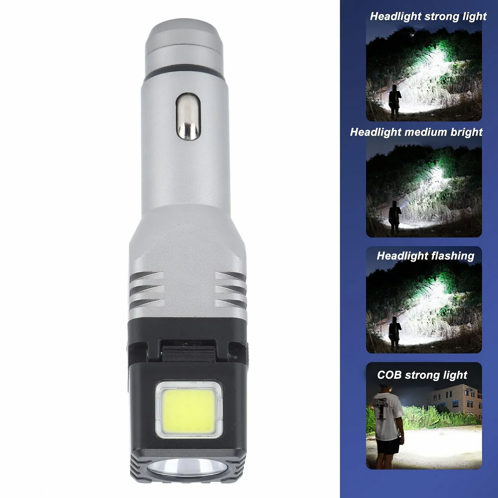 Ручной фонарик EVTSCAN с автомобильным штекером, перезаряжаемый, с двойным источником света, сверхъяркий, мини (одинарный свет), фото №3 Ручной фонарик EVTSCAN с автомобильным штекером, перезаряжаемый, с двойным источником света, сверхъяркий, мини (одинарный свет), фото №3