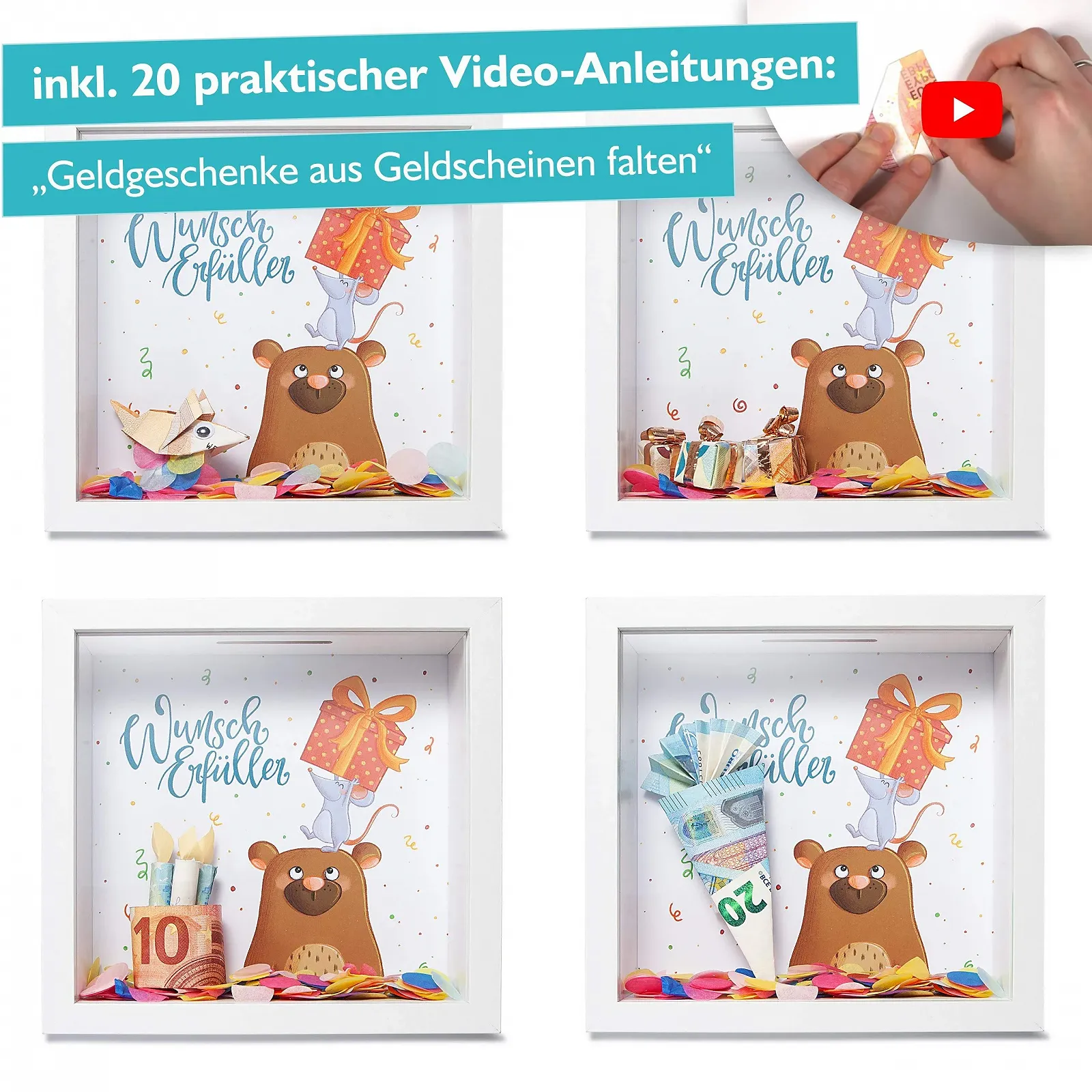 Скарбничка GLÜCKSWOLKE 3D-фоторамка прозора, фото №4