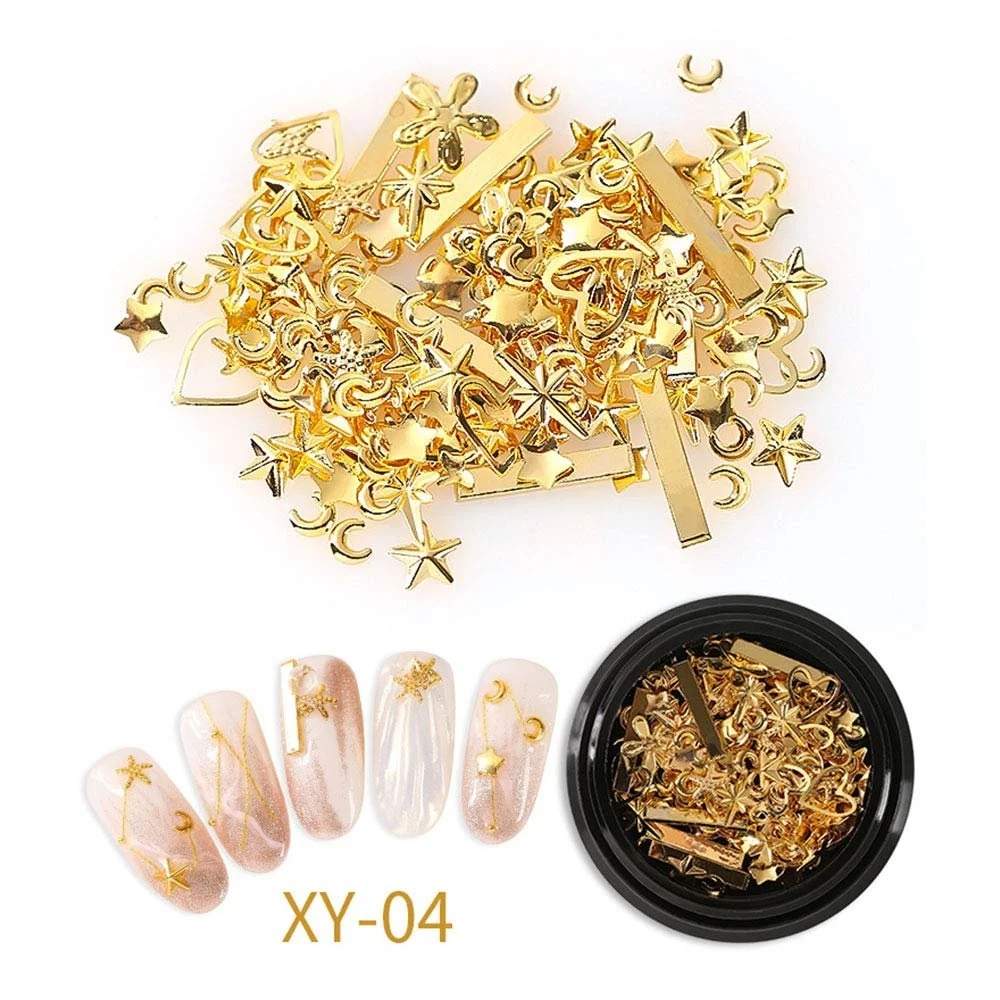 Металлические заклепки Artlalic Луна Звезда для ногтей, 3D украшения, фото №3