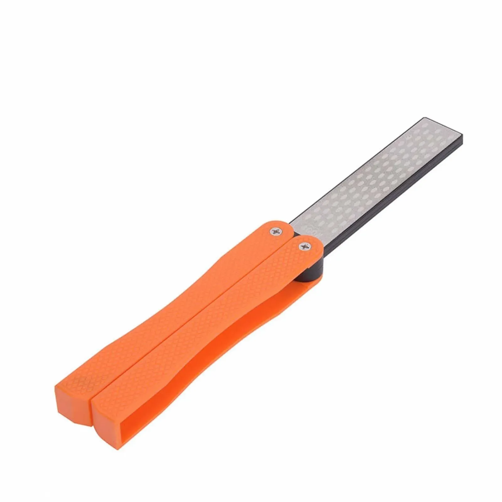Точилка для ножів двостороння складана компактна помаранчева для виживання, фото №7