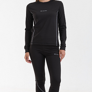 Термобілизна жіноча Columbia чорний комлпект зимовий на флісі Коламбія - Фото 1