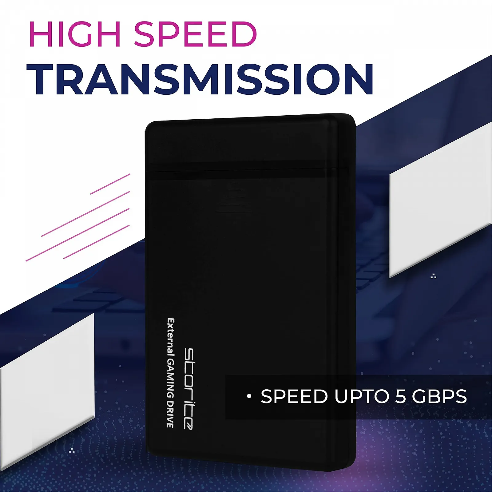 Внешний жесткий диск Storite Gaming Drive 500 ГБ 2.5 дюйма USB 3.0 Черный, фото №5 Внешний жесткий диск Storite Gaming Drive 500 ГБ 2.5 дюйма USB 3.0 Черный, фото №5