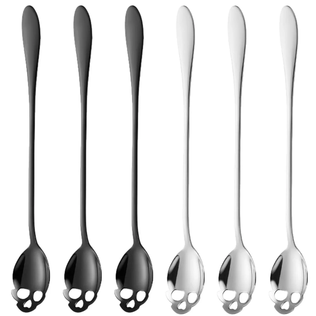 Набір ложок AYV Skull з 4 штук, з нержавіючої сталі, фото №1