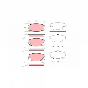 Комплект тормозных колодок, дисковый тормоз TRW GDB3388 для MITSUBISHI задний мост - Фото 1