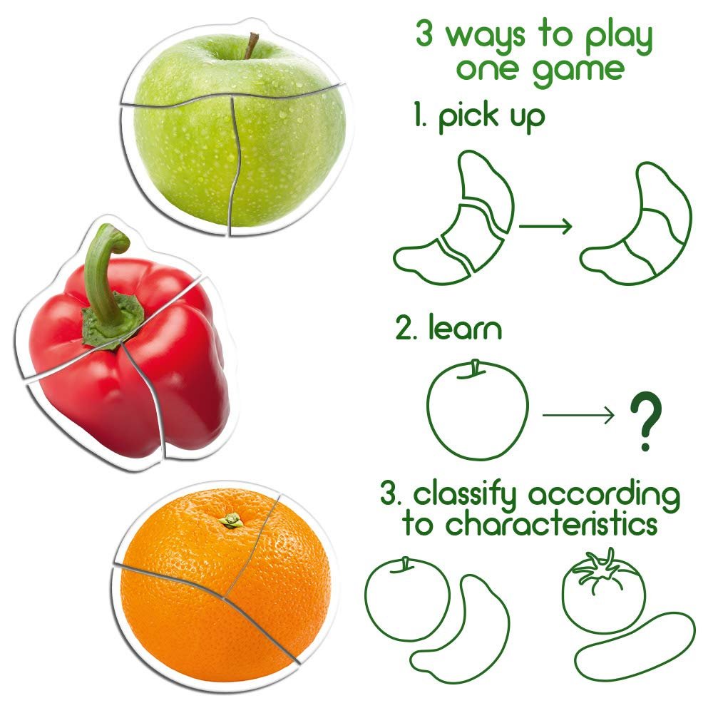 Магнитный пазл Magdum Овощи и фрукты 18 сегментов 6 штук, фото №6