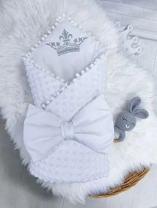 Конверт для новонародженого демі-літо (утеплювач виймається) Корона молочна (ТВ0333) - Фото 1