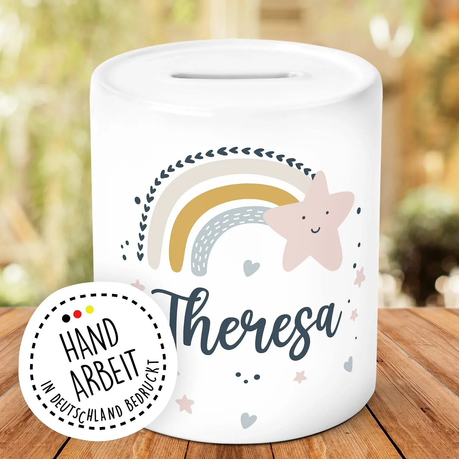 Скарбничка Pagma Druck Веселка Дитяча Персоналізована Керамічна, фото №2