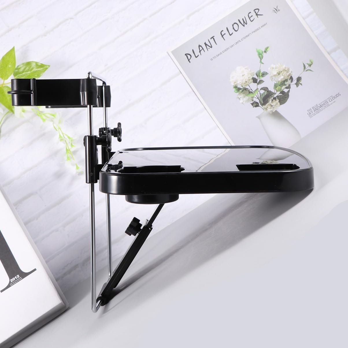 Автомобильный столик-поднос для ноутбука, складной, с подставкой для напитков. Подходит для автомобильных сидений, изготовлен из высококачественного материала, фото №3