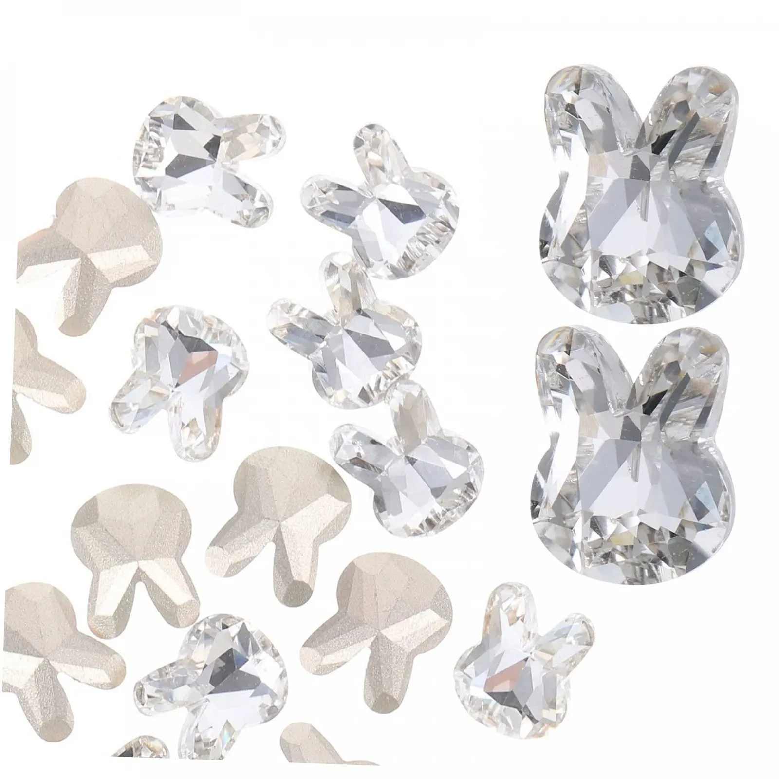 Прикраси для нігтів Мультяшні Срібло 2 набори, фото №6