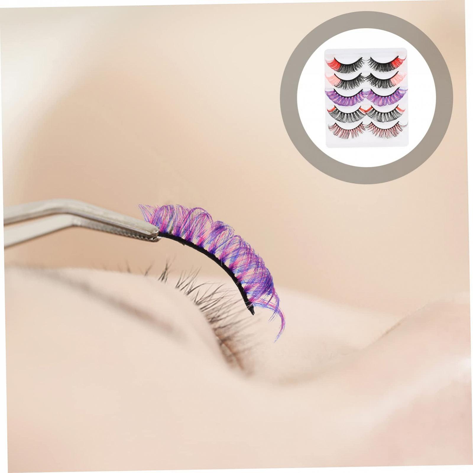 Вії Angoily Natural 5D Imitation Mink Extension Колірні, фото №4