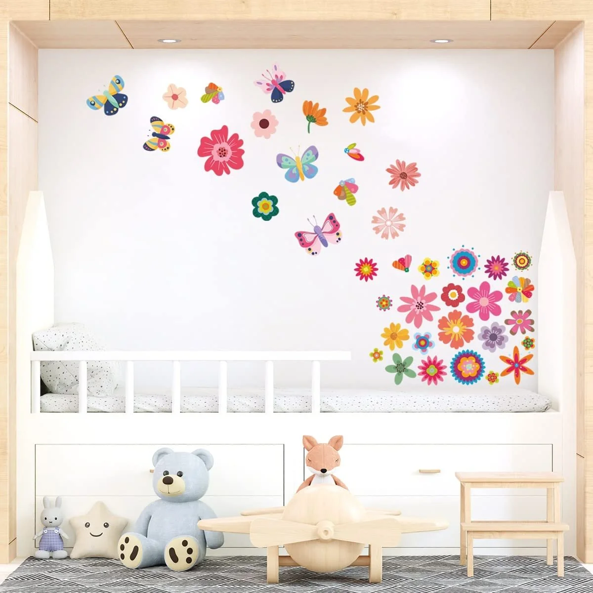 Наклейка на стіну WandSticker4U Boho Flowers Retro 83 x 60 см Різнокольорова, фото №3 Наклейка на стіну WandSticker4U Boho Flowers Retro 83 x 60 см Різнокольорова, фото №3