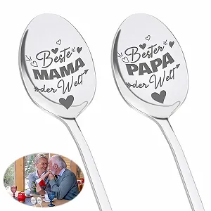 Набор из 2 кофейных ложек с гравировкой - Фото 1