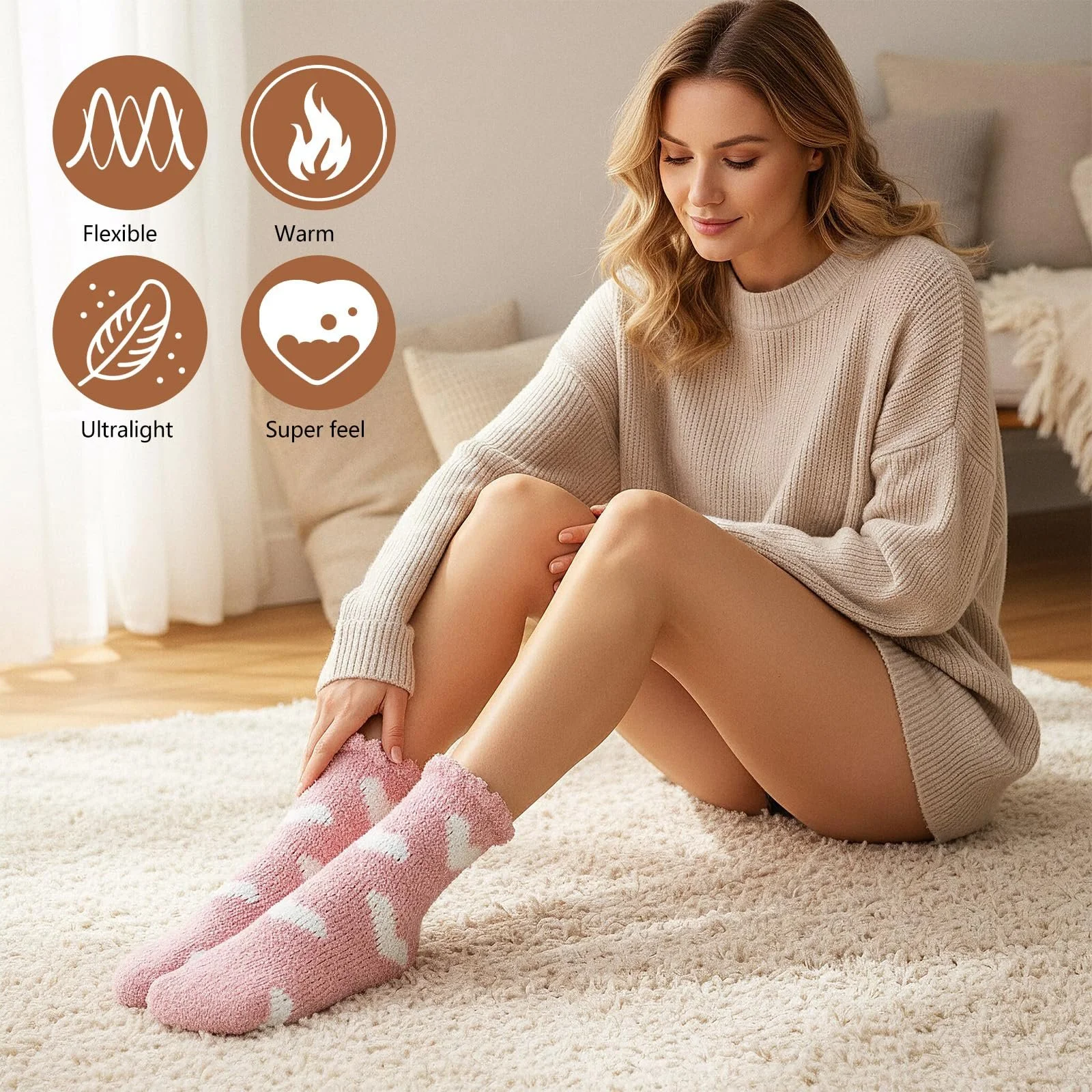 Теплі шкарпетки для жінок (3 пари), фото №3 Теплі шкарпетки для жінок (3 пари), фото №3